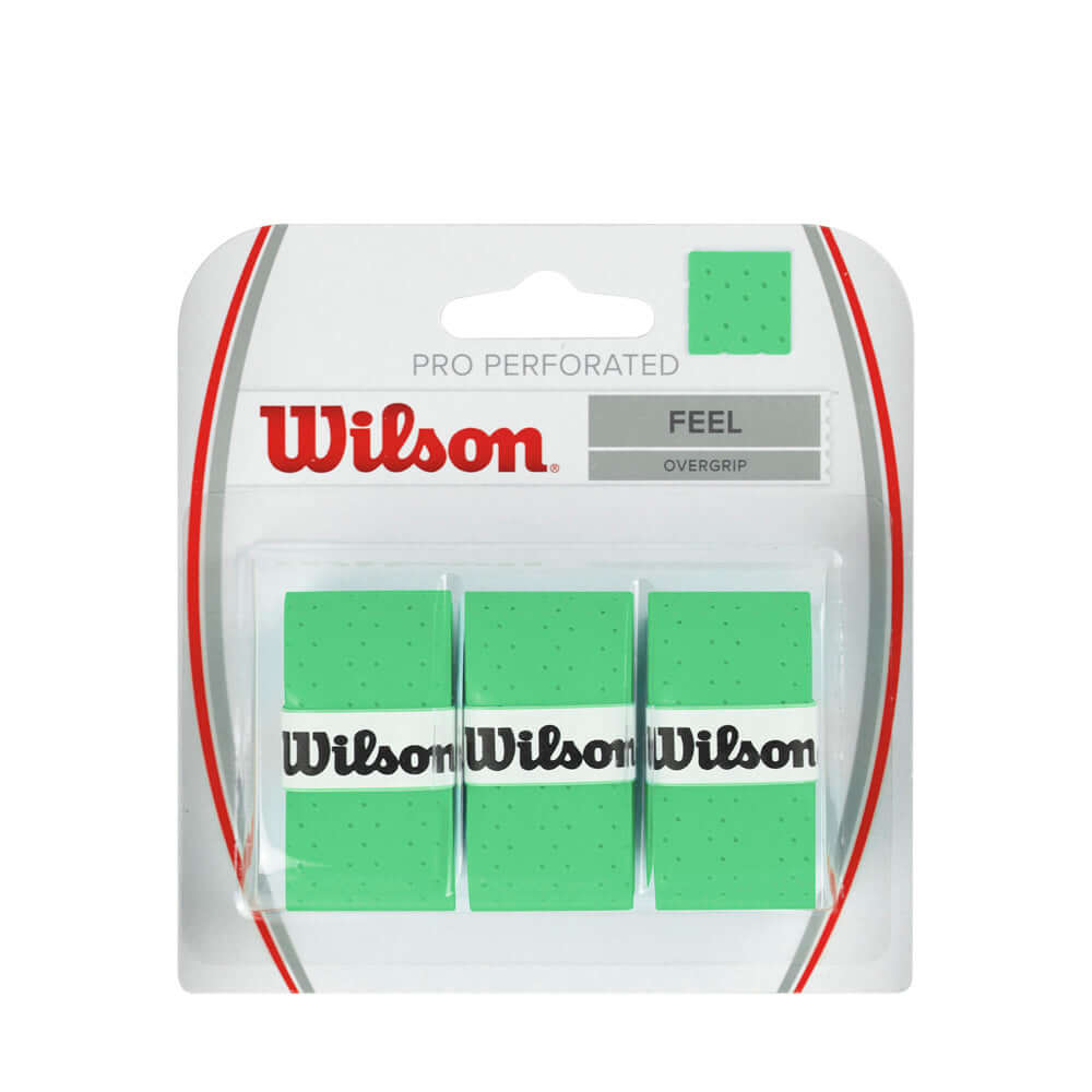 Wilson Pro Overgrip Perforated Green 3 Pack