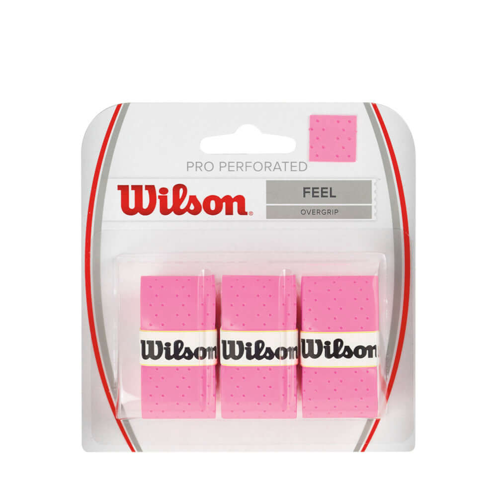 Wilson Pro Overgrip Perforated Pink 3 Pack