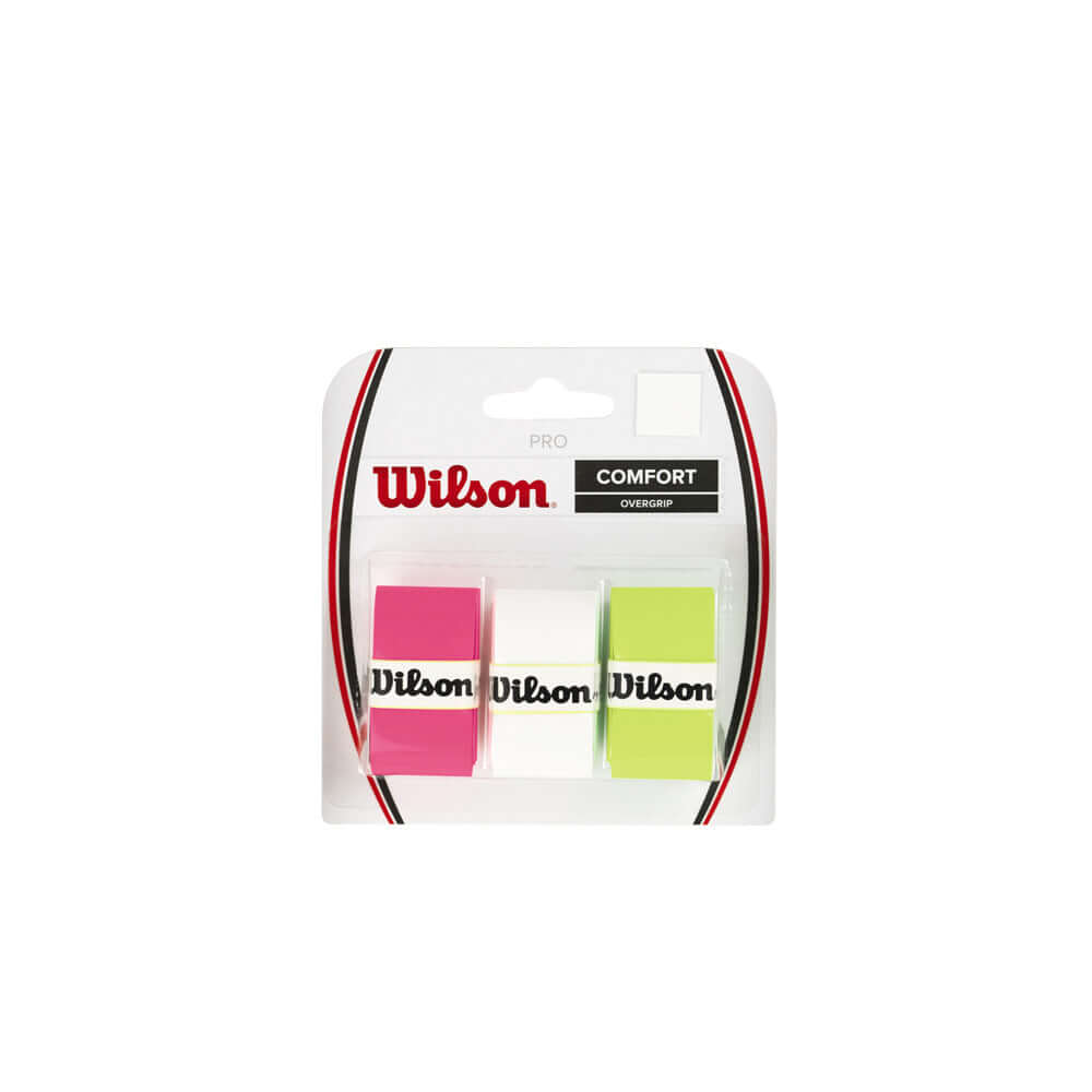 Wilson Pro Overgrip White/Pink/Green 3 Pack