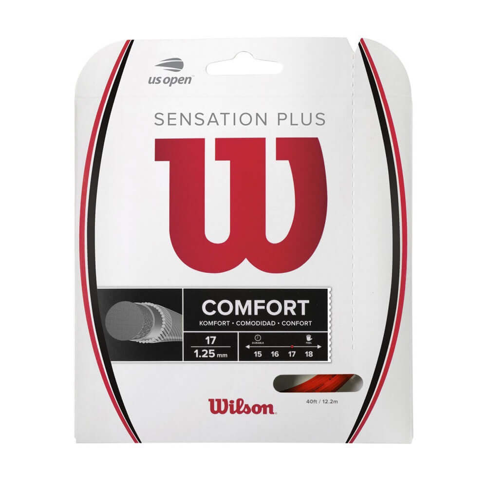 Wilson Sensation Plus 17G Tennis String Set Red