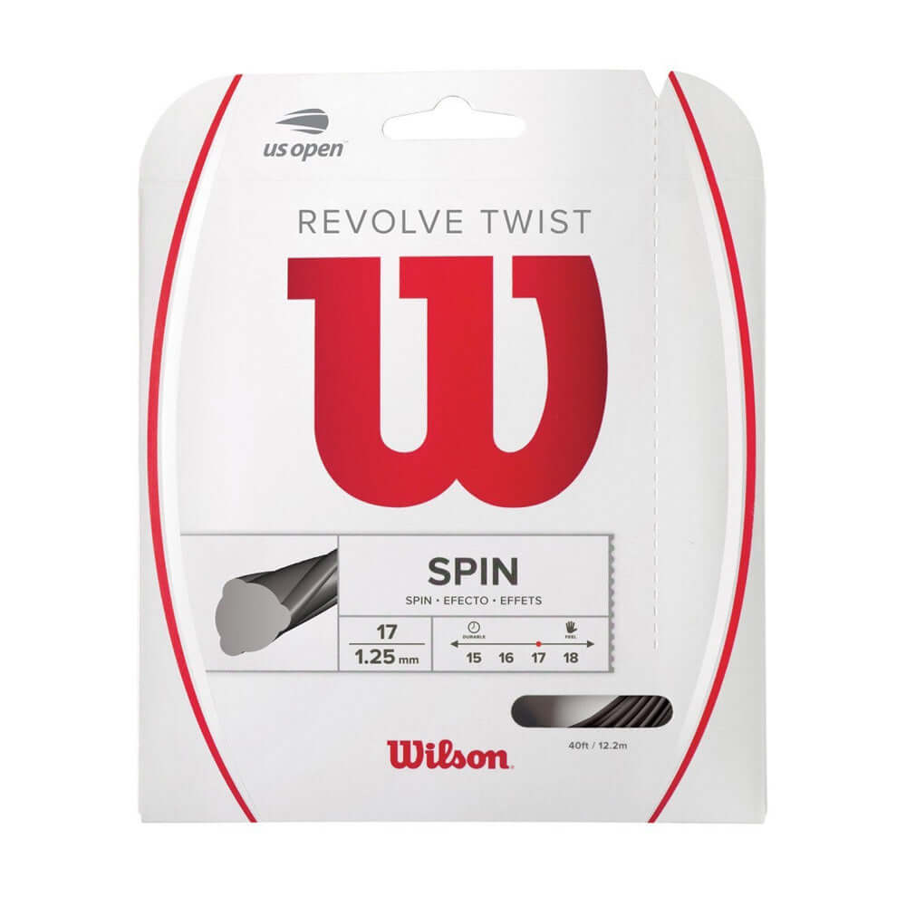 Wilson Revolve Twist 17G Tennis String Set Gray