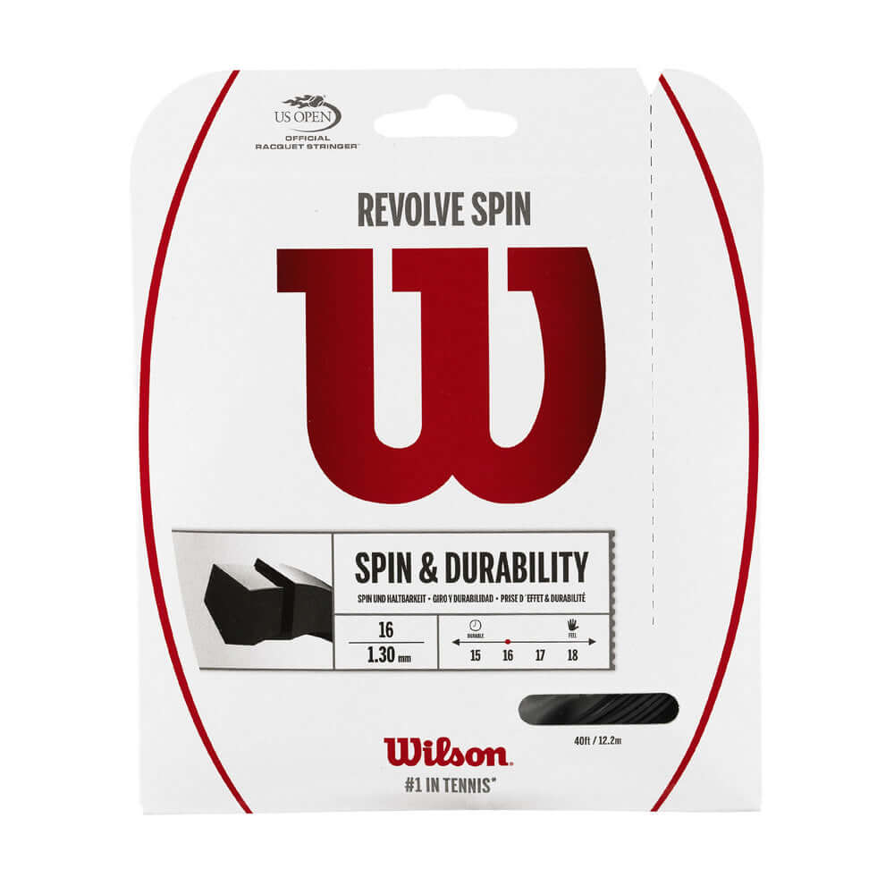 Wilson Revolve Spin 16G Tennis String Set Black