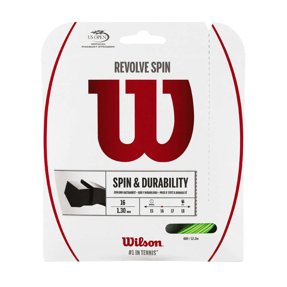 Wilson Revolve Spin 16G Tennis String Set Green