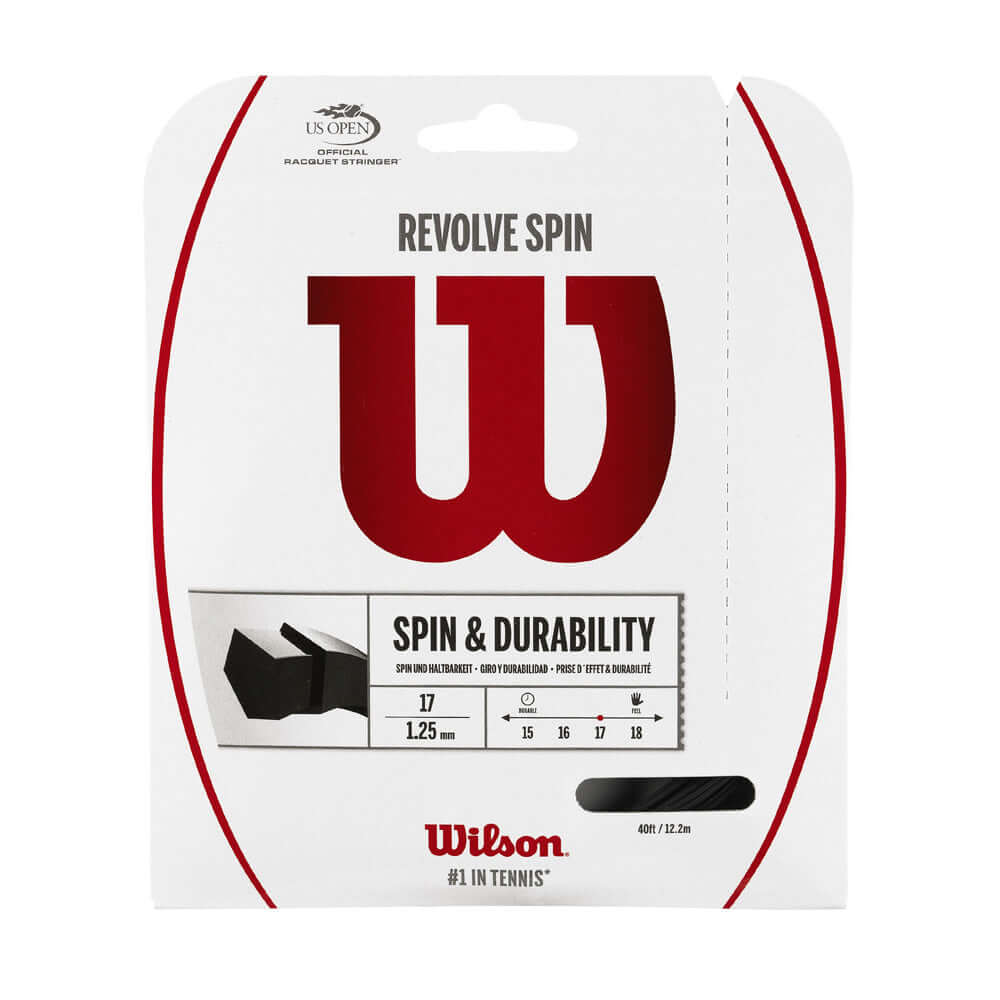 Wilson Revolve Spin 17G Tennis String Set Black