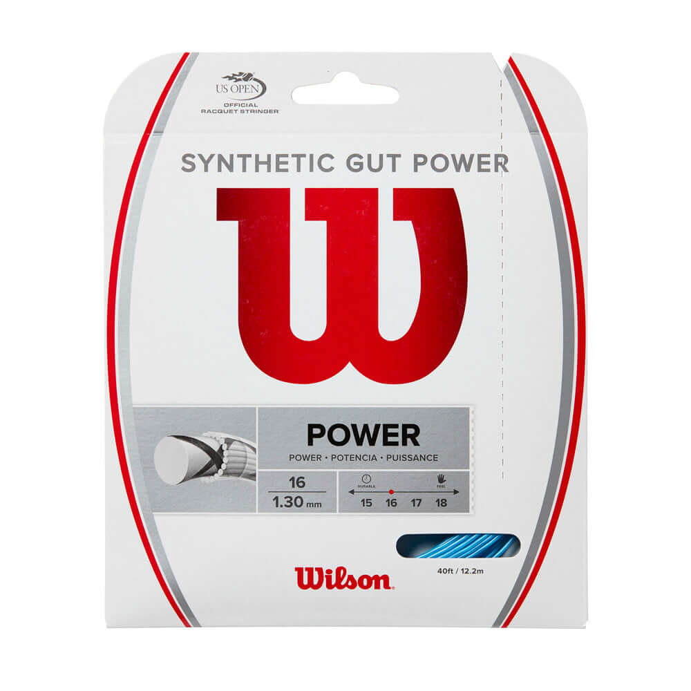 Wilson Synthetic Gut Power 16G Tennis String Set Blue