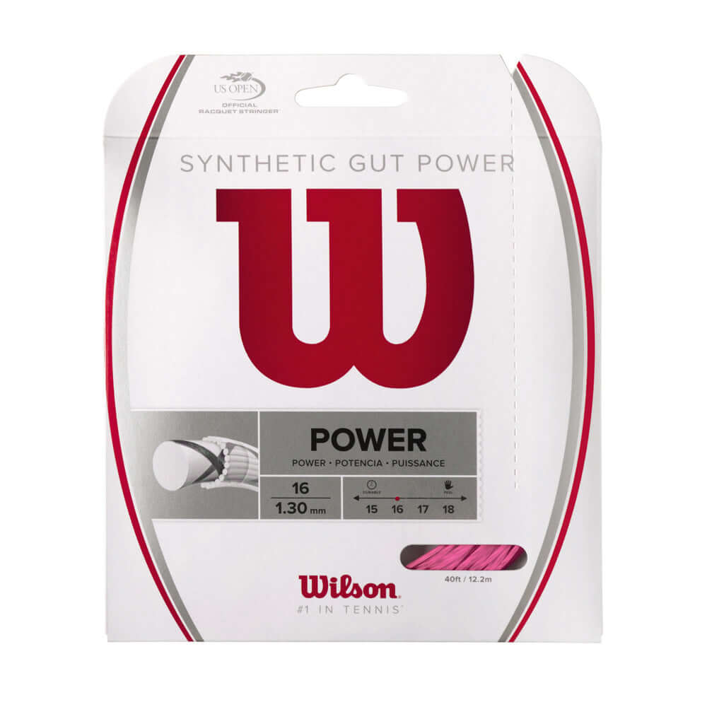 Wilson Synthetic Gut Power 16G Tennis String Set Pink