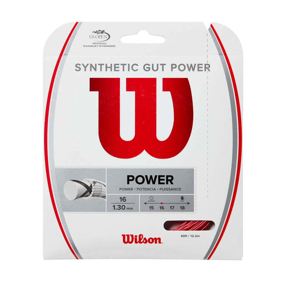 Wilson Synthetic Gut Power 16G Tennis String Set Red