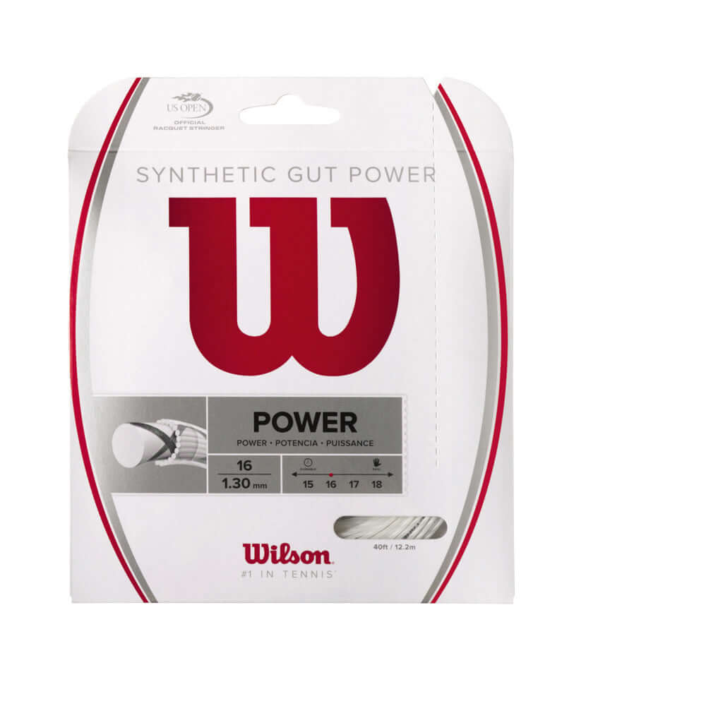 Wilson Synthetic Gut Power 16G Tennis String Set White