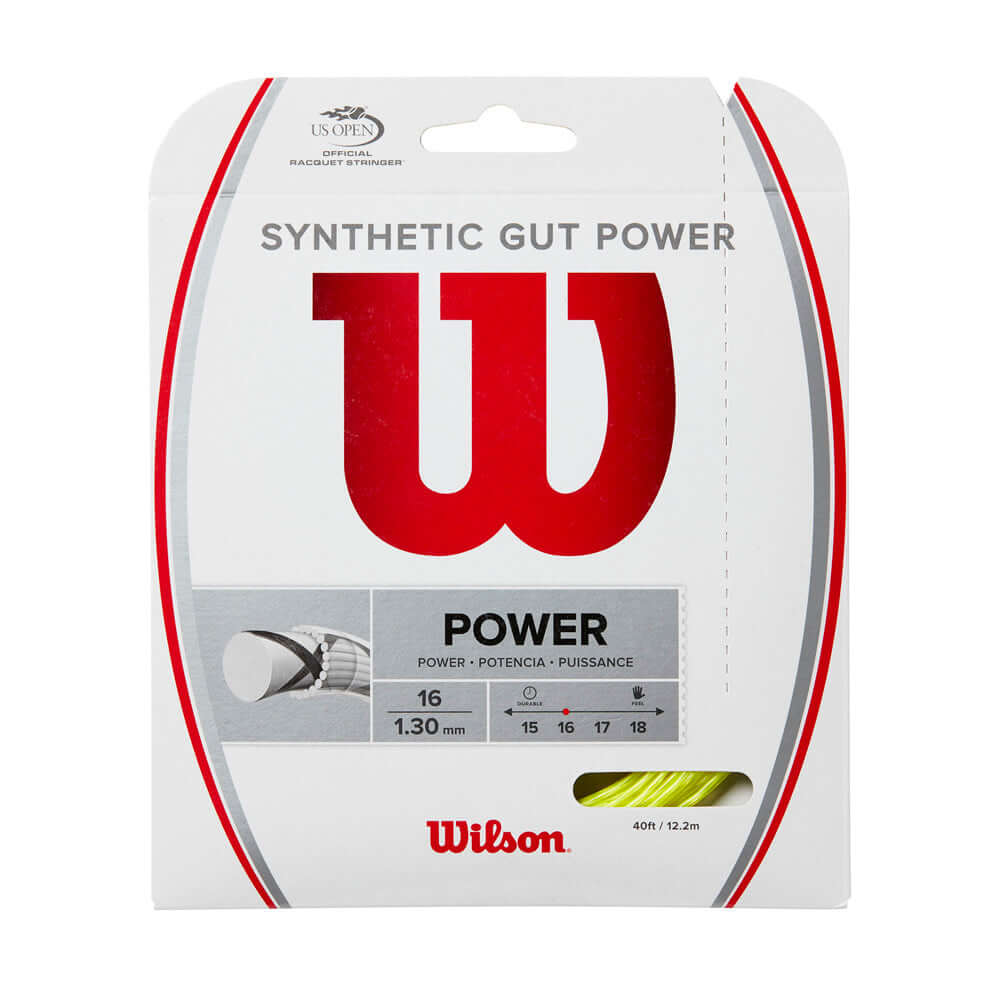 Wilson Synthetic Gut Power 16G Tennis String Set Yellow