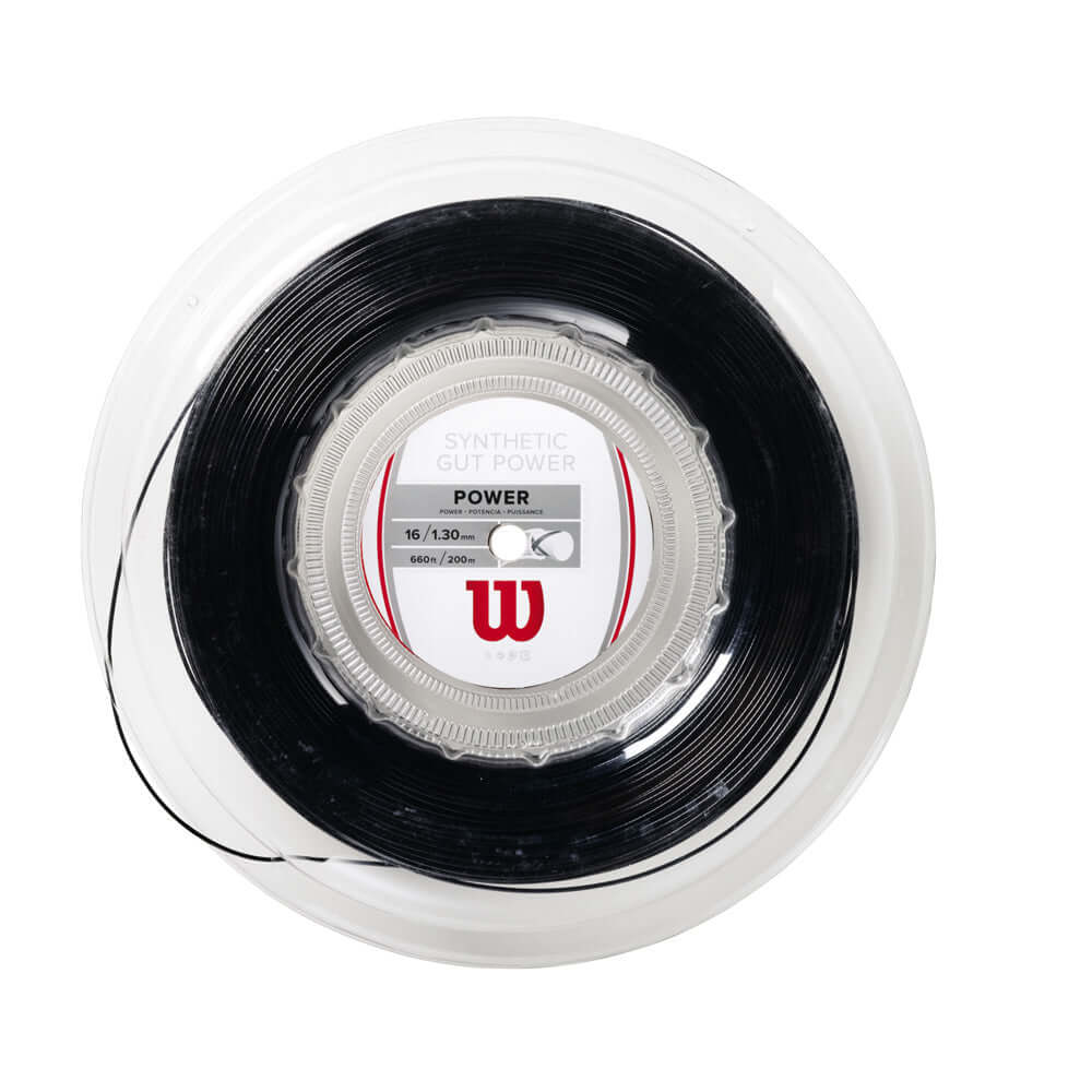 Wilson Synthetic Gut Power 16G Tennis String Reel Black