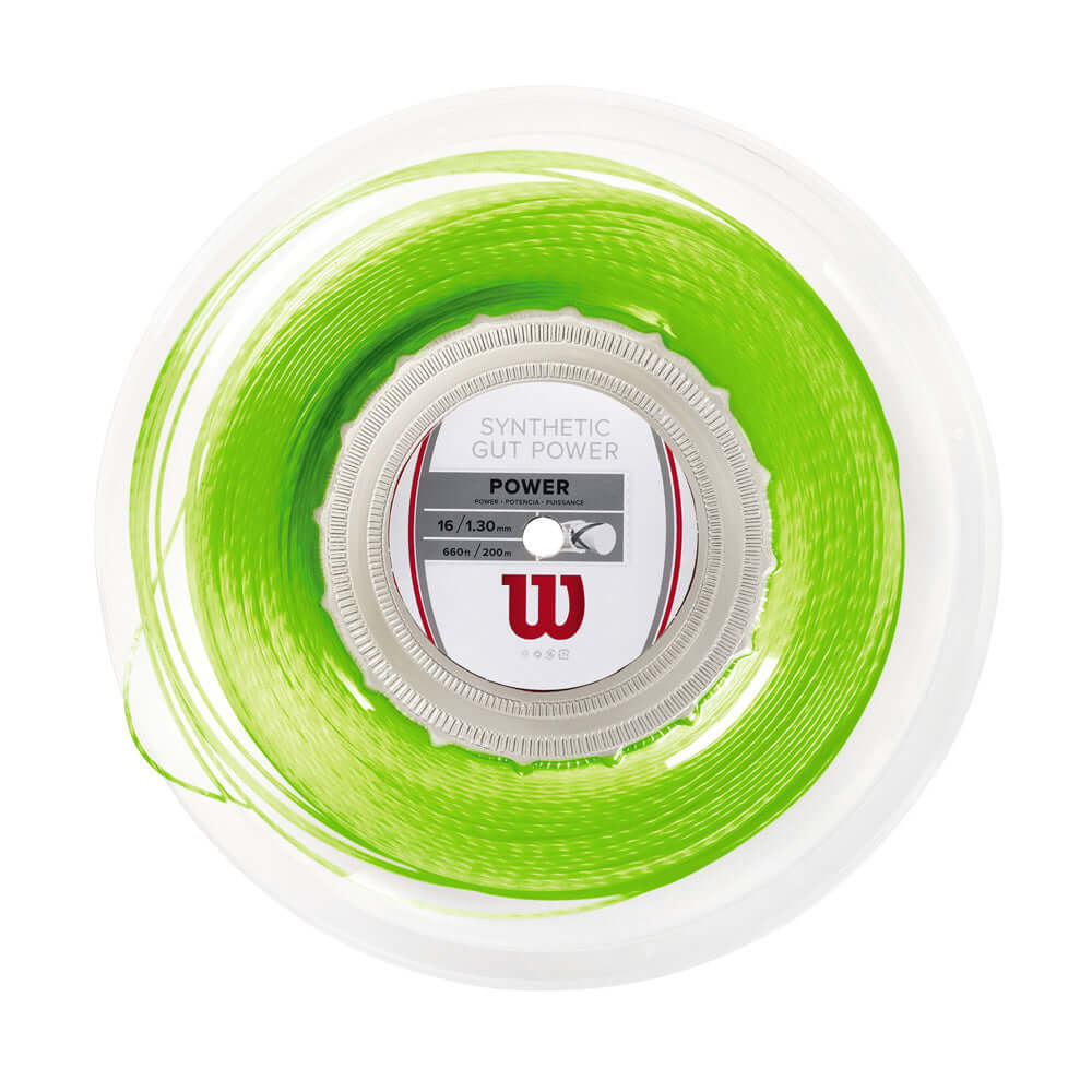 Wilson Synthetic Gut Power 16G Tennis String Reel Lime