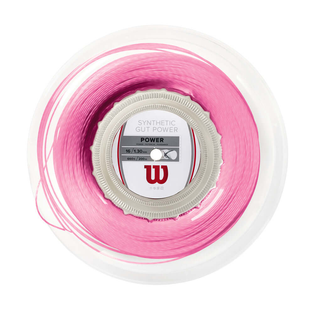 Wilson Synthetic Gut Power 16G Tennis String Reel Pink