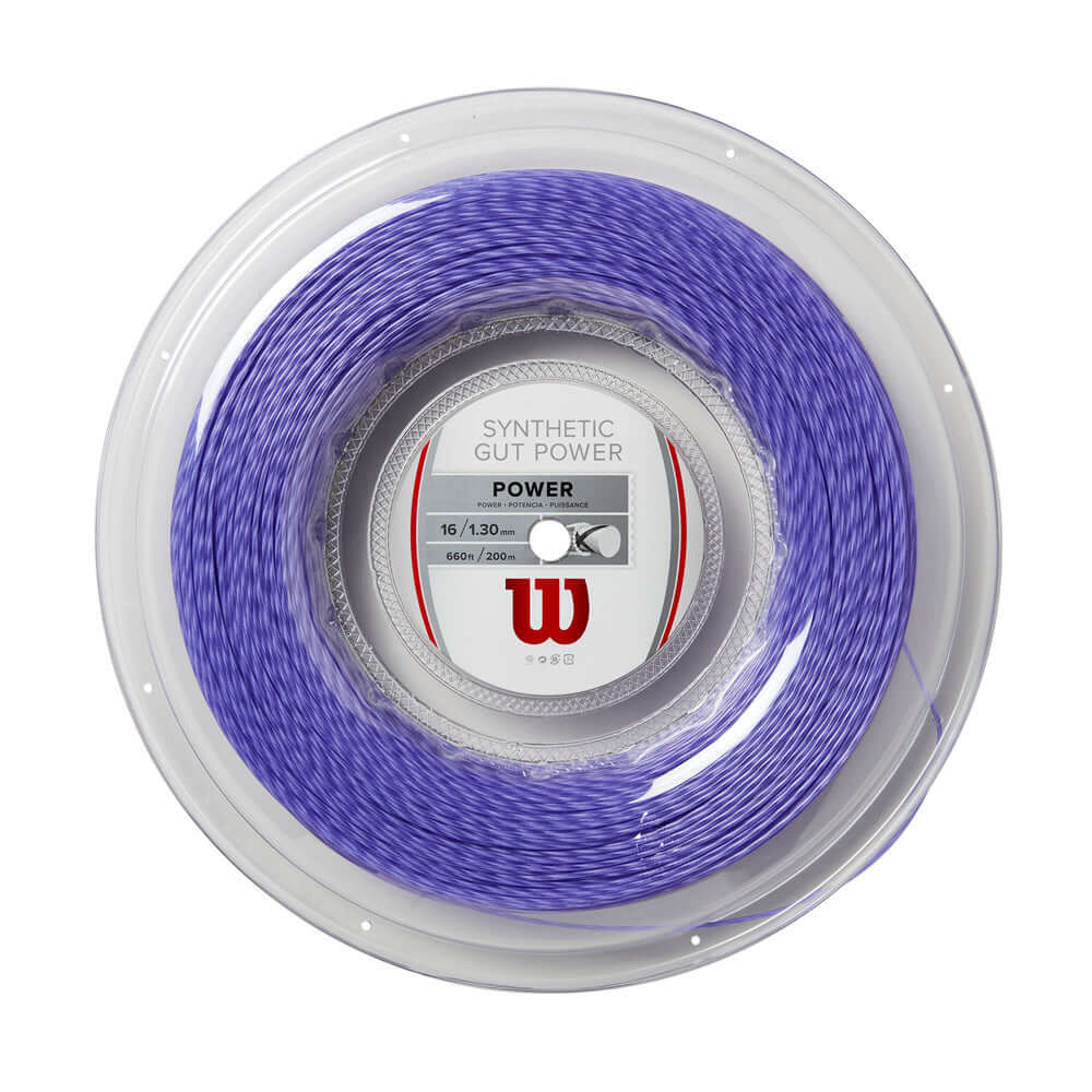 Wilson Synthetic Gut Power 16G Tennis String Reel Purple