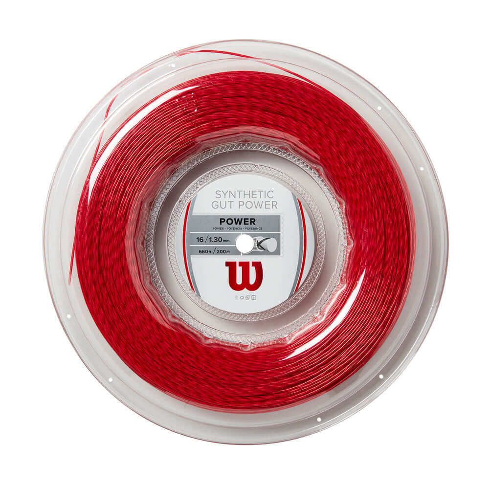 Wilson Synthetic Gut Power 16G Tennis String Reel Red