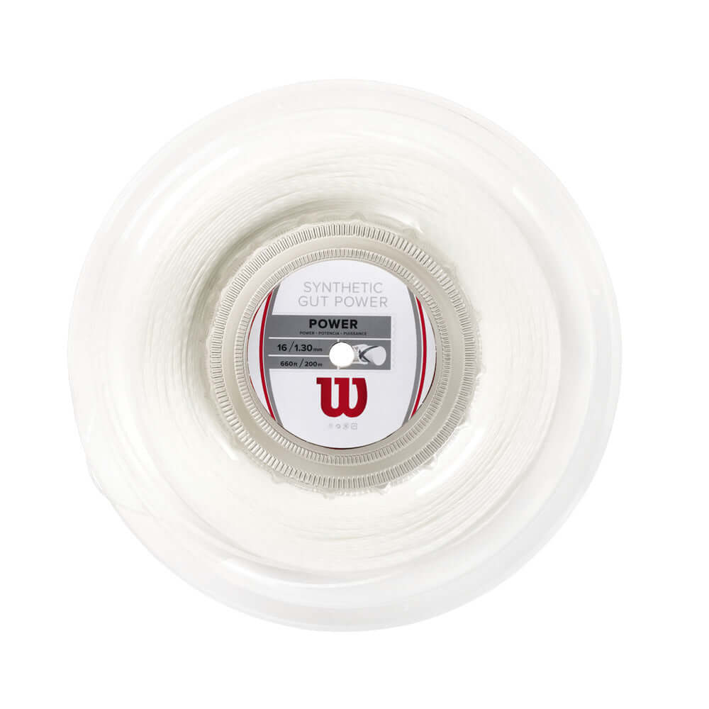 Wilson Synthetic Gut Power 16G Tennis String Reel White