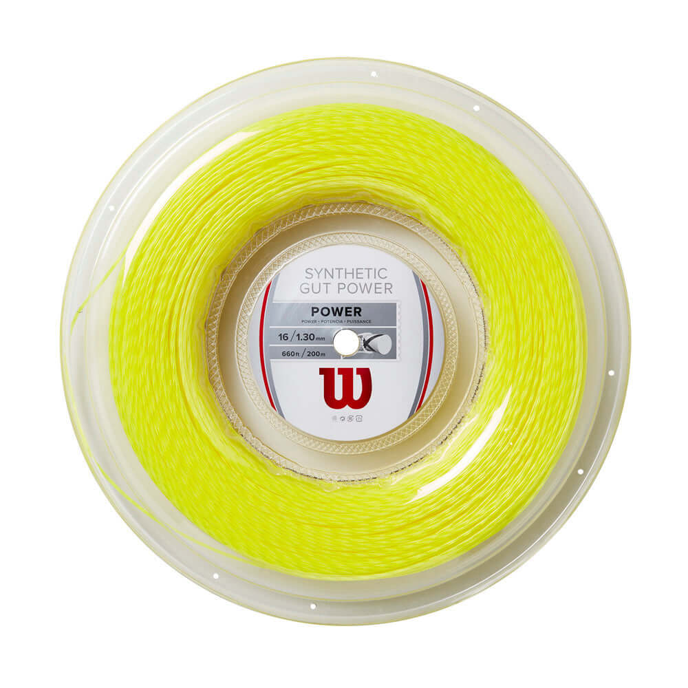 Wilson Synthetic Gut Power 16G Tennis String Reel Yellow