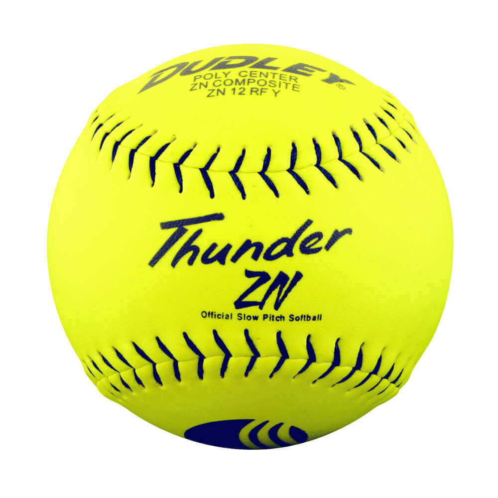 Dudley 4U528Y 12" USSSA Thunder ZN Stadium Stamp Slowpitch Softball - 12 Pack