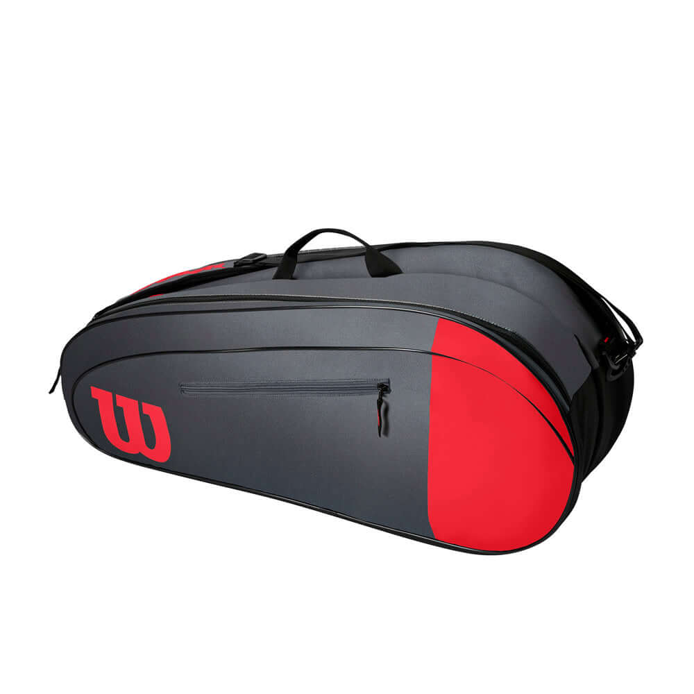 Wilson Team 6 Pack Tennis Bag Red/Gray