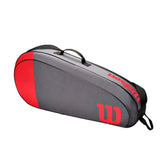 Wilson Team 3 Pack Tennis Bag Red/Gray