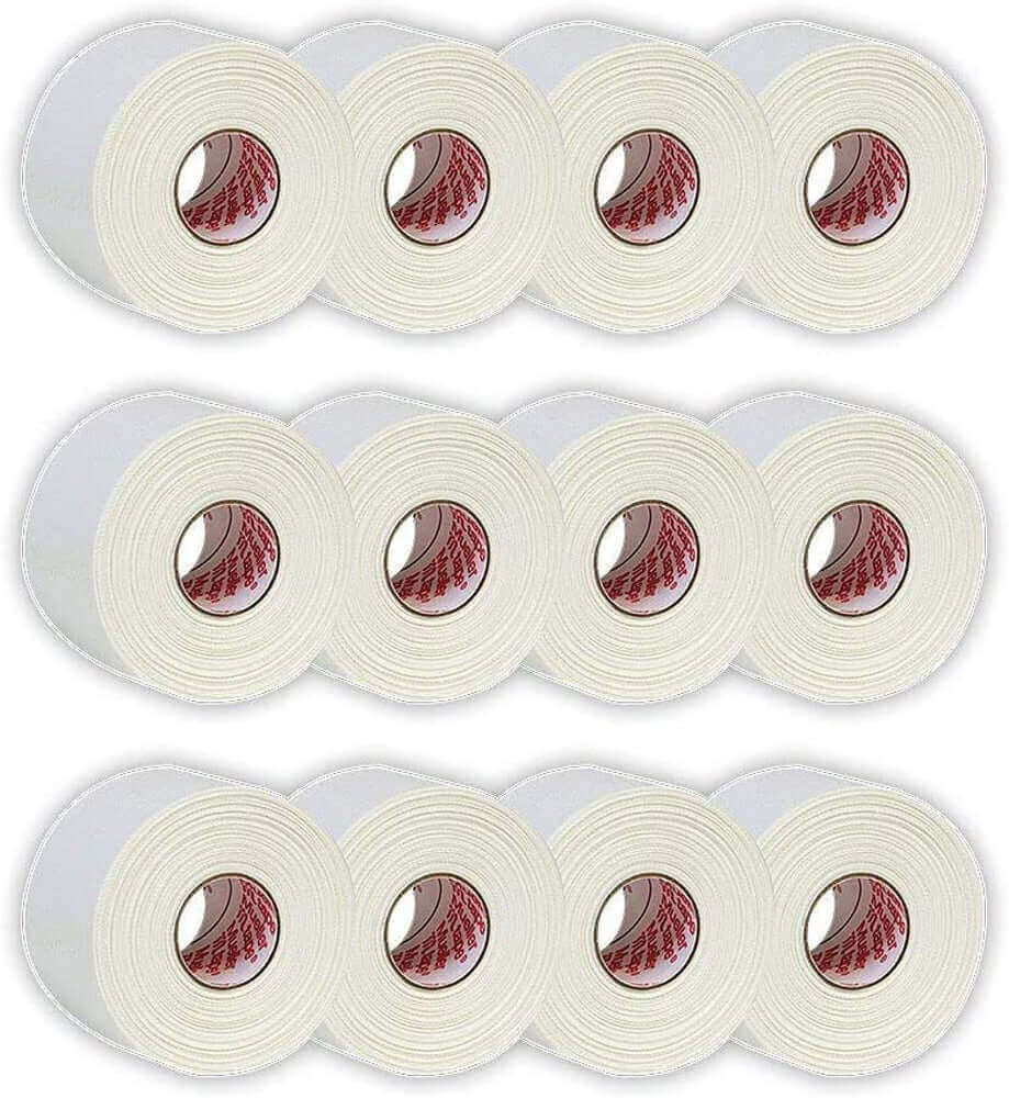 Mueller 130105 Athletic Tape, 15yd Rolls, White, 12 rolls