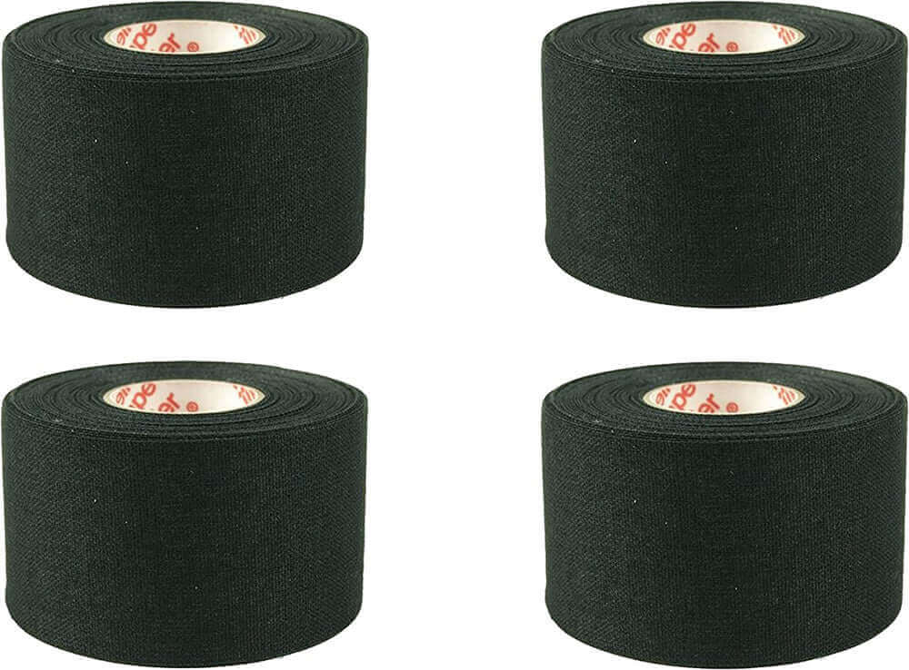 Mueller 130824 Athletic Tape Sports Tape, Black, 4 rolls