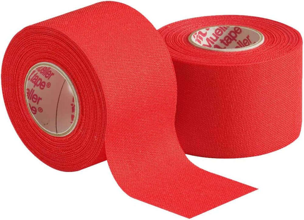 Mueller 28006 Athletic Tape, 1.5" X 10yd Roll, Scarlet, 2 rolls