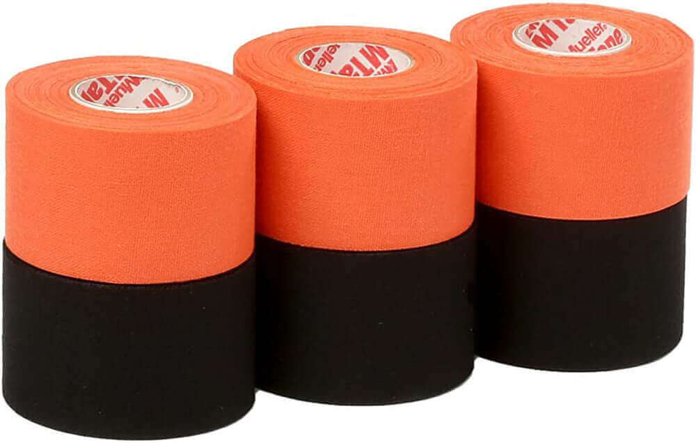 Mueller  Athletic Tape Sports Tape, Orange and Black 6 rolls