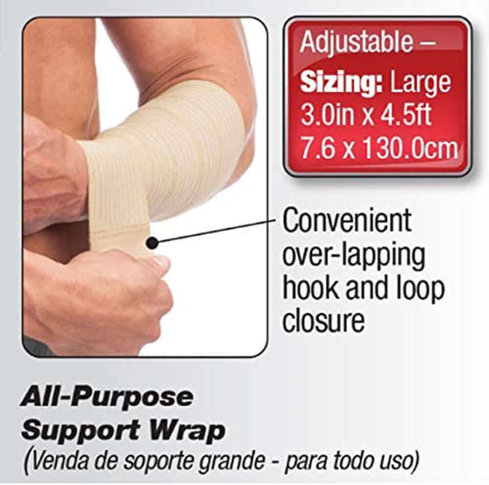 Mueller 4591 Beige Elasticated Wonder Wrap, L/XL