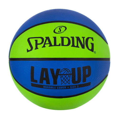 Spalding Lay-Up Mini Outdoor Blue/Green Basketball - 22"