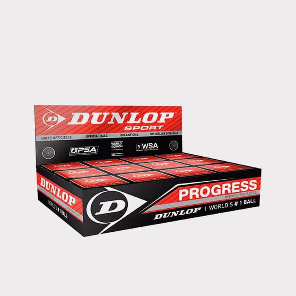 DUNLOP 700103US PROGRESS (12-BALL) SQUASH BOX