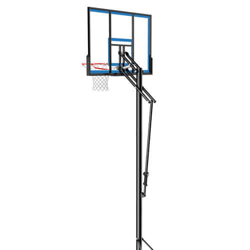 Spalding 48" Shatter-proof Polycarbonate Pro Glide™ Portable Basketball Hoop