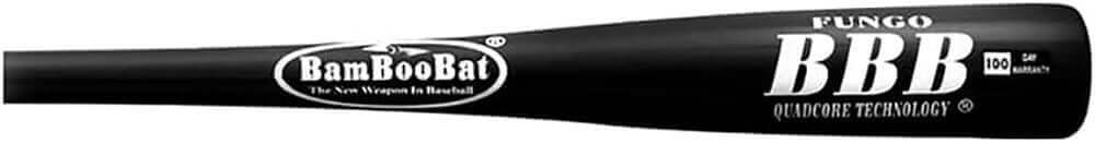 BamBooBat Adult Fungo Baseball Bat 100 Day Warranty 34" White/Black