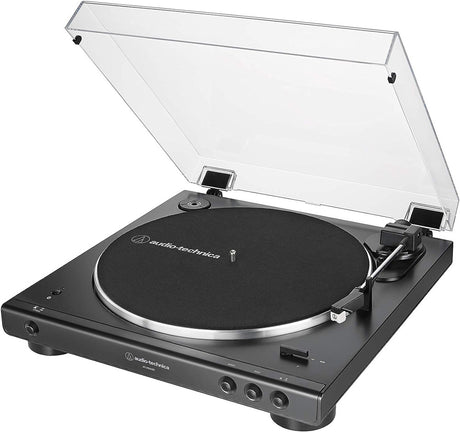 Audio-Technica AT-LP60XBT-BK Fully Automatic Belt-Drive Stereo Turntable, Black