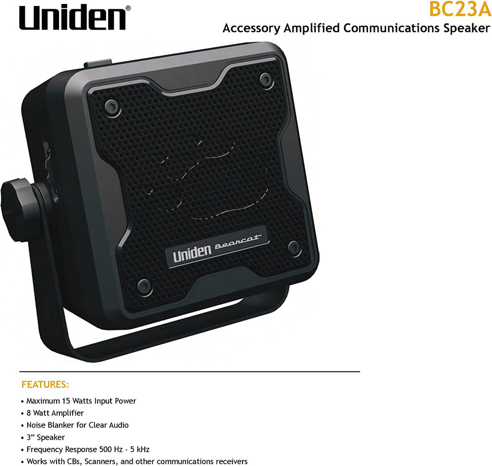 Uniden BC23A Bearcat 15-Watt Amplified External Communications Speaker