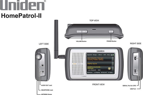 Uniden HOMEPATROL2 HomePatrol-2 Color Touchscreen Simple Program Digital Scanner