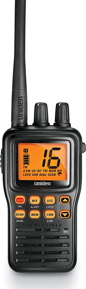 Uniden MHS75 Waterproof Handheld 2-Way VHF Marine Radio