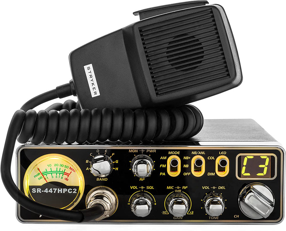 Stryker SR447HPC2 55 Watt Am/Fm Compact 10 Meter Radio With 3 Color Faceplate