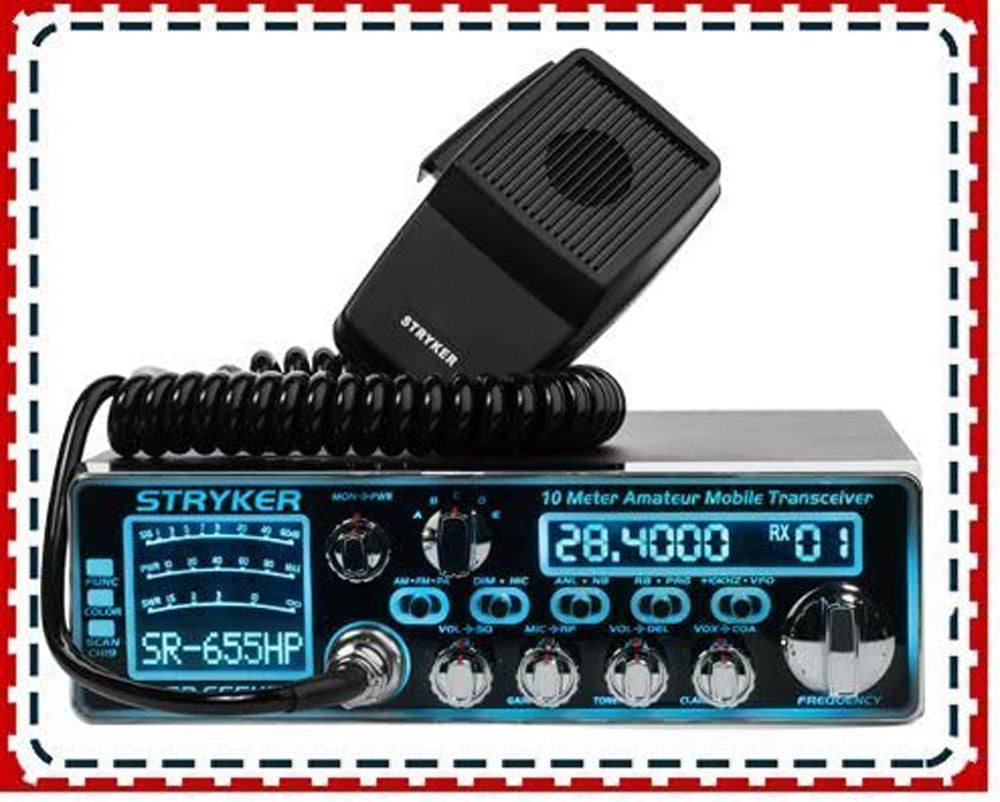 Stryker SR655HPC 80-90 Watt 10 Meter Radio With 7 Color Selectable Face