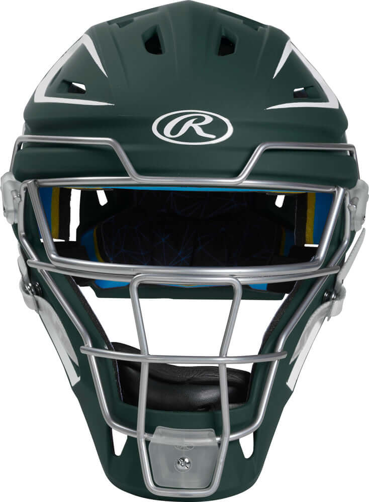 Rawlings CHMCHJ Two-Tone Matte Hockey-Style Catcher's Helmet - Junior