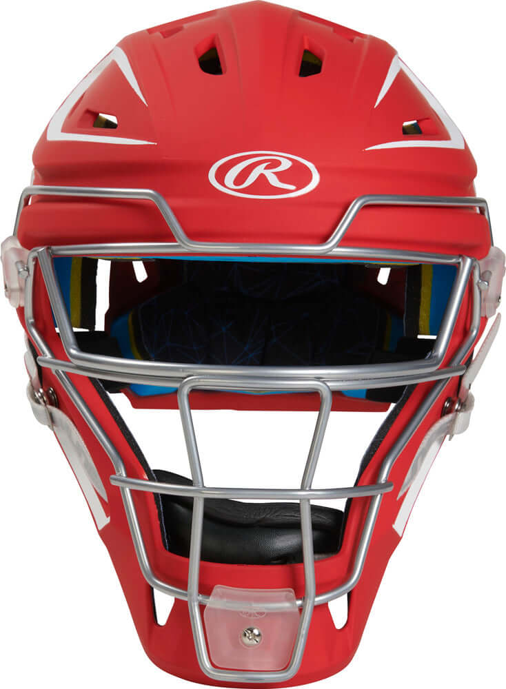 Rawlings CHMCHJ Two-Tone Matte Hockey-Style Catcher's Helmet - Junior