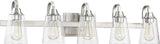 Craftmade 41905-BNK-CS Grace Clear Seeded Glass Vanity Bath Lighting, 5-Light