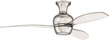 Craftmade BRD52PLN3 Bordeaux 52in Ceiling Fan with LED Light and Wall Control, Polished Nickel
