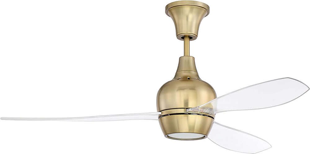 Craftmade BRD52SB3 Bordeaux 52in Ceiling Fan with LED Light and Wall Control, Satin Brass