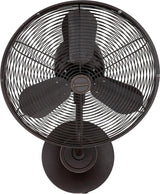 Craftmade BW116AG3-HW Bellows I 16" Wall Fan, Aged Bronze Textured