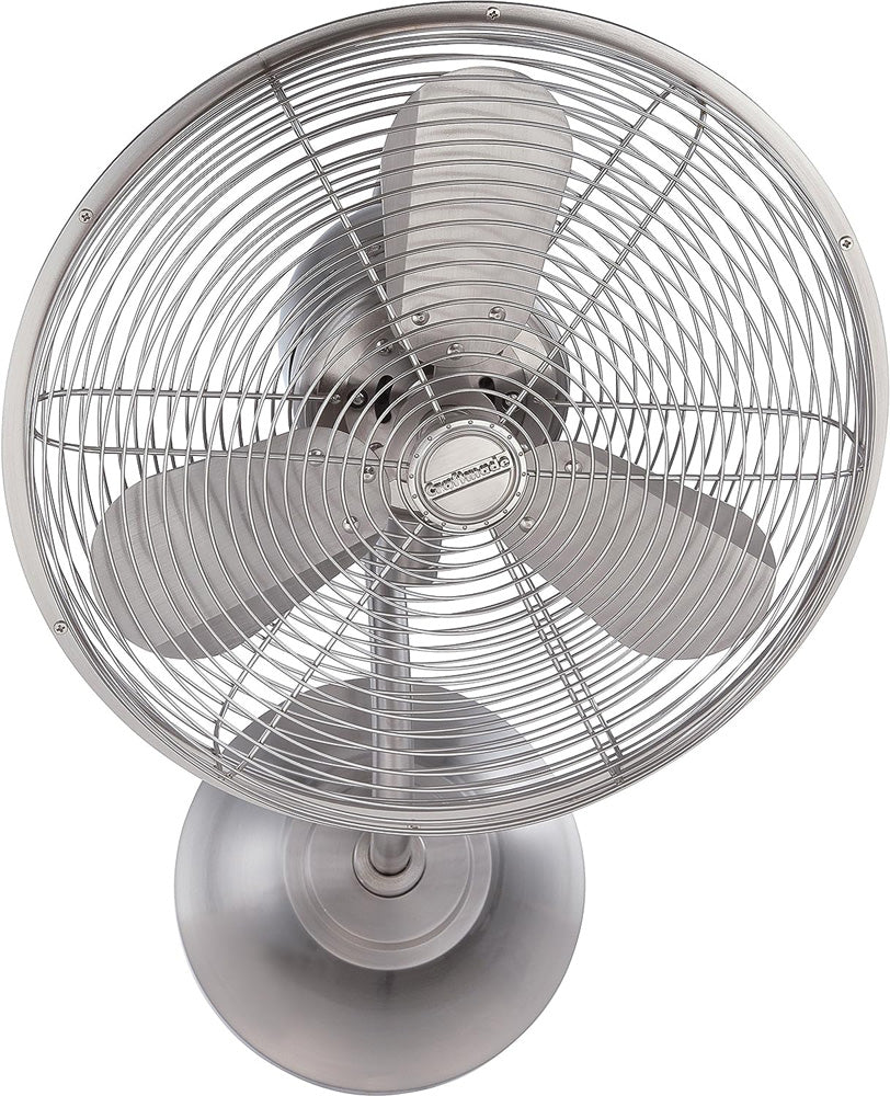 Craftmade BW116BNK3-HW Bellows I 16" Wall Fan, Brushed Polished Nickel