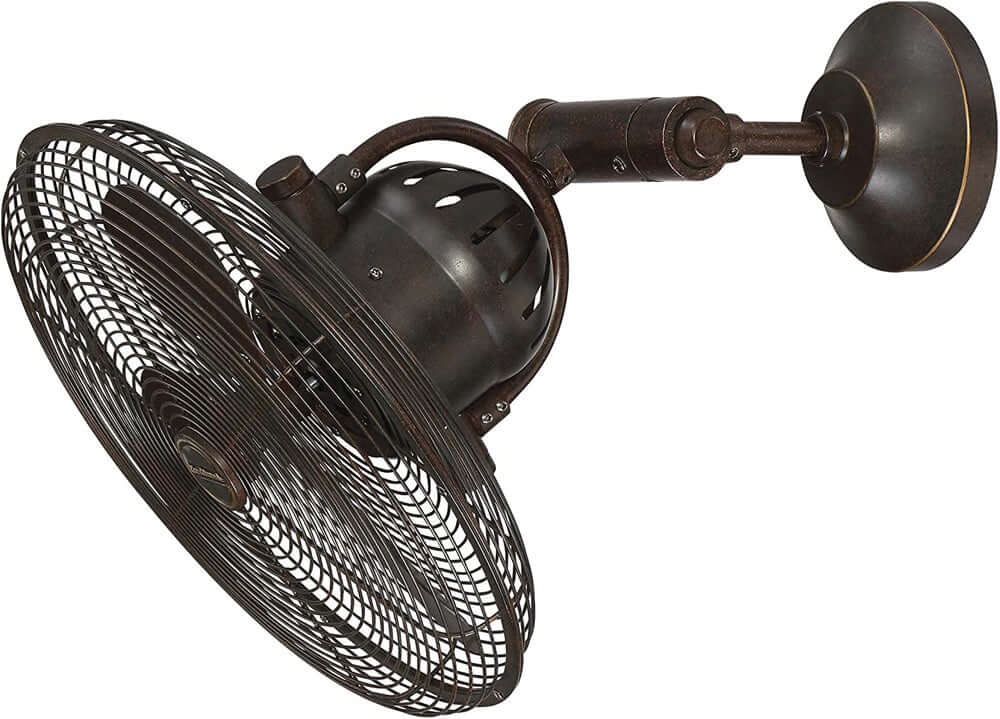 Craftmade BW414AG3 Bellows IV 16in Patio Fans Oscillating with Wall Control, Aged Bronze Textured