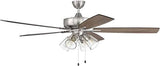 Craftmade S104BNK5-60DWGWN Super Pro 60" Ceiling Fan, Brushed Polished Nickel