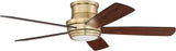 Craftmade TMPH52SB5 Tempo Hugger 52" Ceiling Fan, Satin Brass