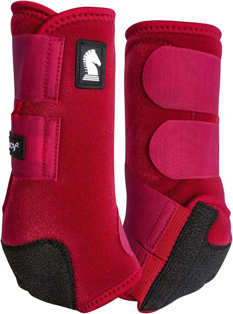 Classic Equine Legacy2 Front Support Boots, Crimson