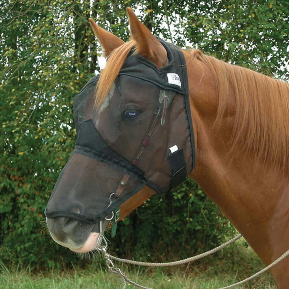 Cashel Quiet Ride Horse Fly Mask with Long Nose